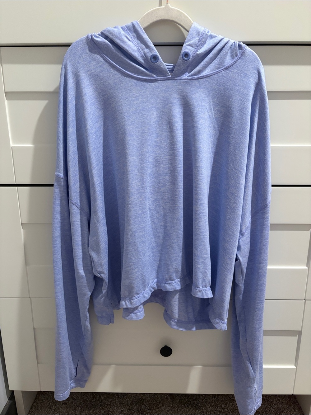 Athleta Light Blue/Periwinkle Relaxed Hooded Pullover